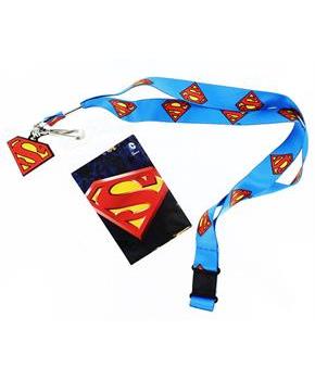 Superman Lanyard with Logo Charm
