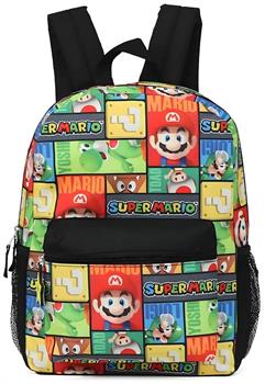 Super Mario Square Block Print 16 Inch Backpack