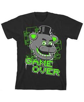Five Nights at Freddy's "Game Over" Boy's Black T-Shirt