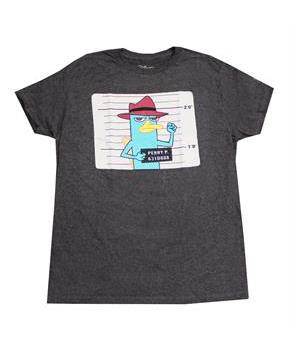 Phineas and Ferb Perry Platypus Adult Grey T-Shirt