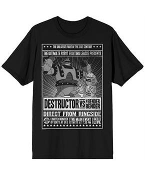 Futurama Destructor VS Gender Bender Fight Poster T-Shirt