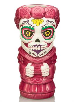 Geeki Tiki Day Of The Dead Sugar Skull Woman 16 Ounce Ceramic Mug