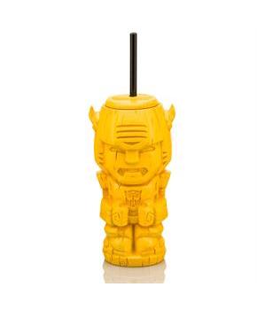 Geeki Tikis Transformers Bumblebee Plastic Tumbler with Straw | Holds 25 Ounces
