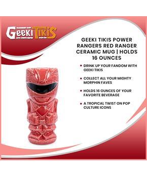 Geeki Tikis Power Rangers Red Ranger Ceramic Mug | Holds 16 Ounces