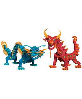 Bloco 235 Piece Construction Set | Aqua & Pyro Dragons