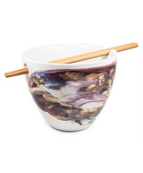 Bowl Bop Sistine Chapel Japanese Dinner Set | 16-Ounce Ramen Bowl, Chopsticks
