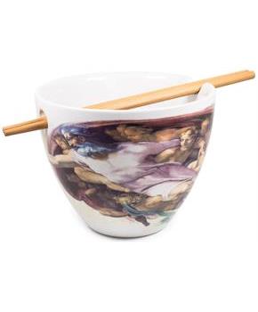 Bowl Bop Sistine Chapel Japanese Dinner Set | 16-Ounce Ramen Bowl, Chopsticks