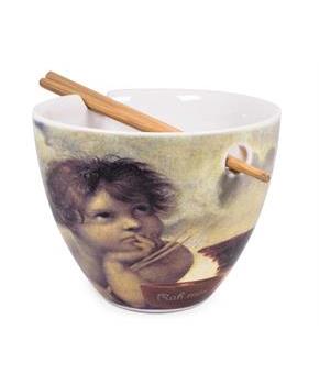 Bowl Bop Cherub Fine Art Japanese Dinner Set | 16-Ounce Ramen Bowl, Chopsticks