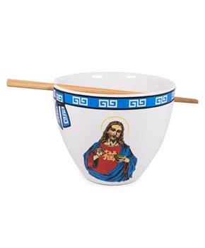 Bowl Bop Can I Get A Ramen? Japanese Dinnerware Set | 16-Ounce Bowl, Chopsticks