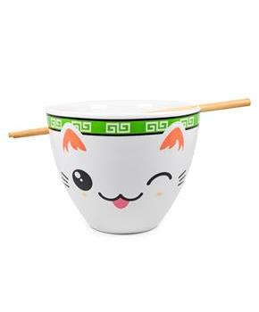 Bowl Bop Miso Happy Japanese Dinnerware Set | 16-Ounce Ramen Bowl, Chopsticks