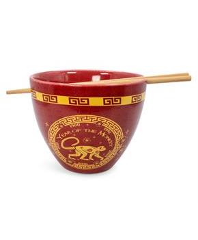 Year Of The Monkey Chinese Zodiac 16-Ounce Ramen Bowl and Chopstick Set