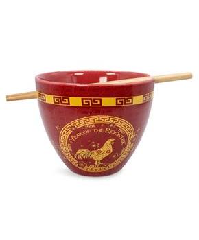Year Of The Rooster Chinese Zodiac 16-Ounce Ramen Bowl and Chopstick Set