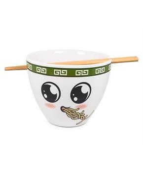 Bowl Bop Soba Slurp Japanese Dinnerware Set | 16-Ounce Ramen Bowl, Chopsticks