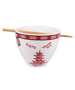 Bowl Bop Chinese Takeout Box Dinnerware Set | 16-Ounce Ramen Bowl, Chopsticks