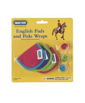 Breyer 1:9 Traditional Model Horse Accessory: English Pads & Polos, Hot Colored
