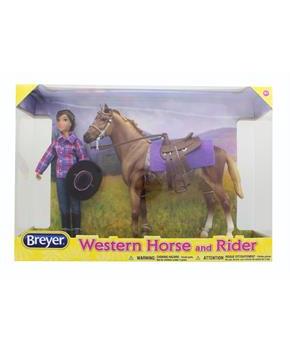 Breyer 1:12 Classics Western Horse & Rider Model Horse Set