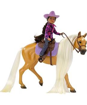 Breyer Freedom Series 1:12 Scale Model Horse Set | Charm & Western Rider Gabi