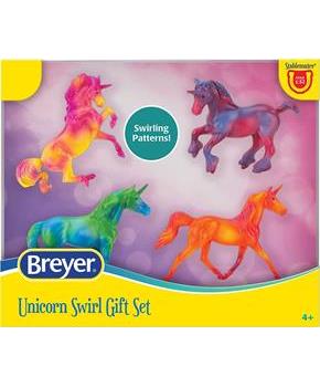 Breyer Stablemates 4-Piece Unicorn Swirl Gift Set