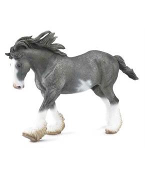 Breyer 1:18 Corral Pals Horse Collection: Black Sabino Roan Clydesdale Stallion