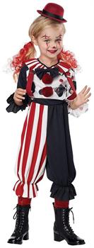 Kreepy Klown Kid / Toddler Black/White/Red Costume