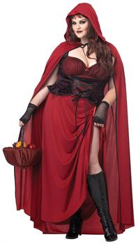 Dark Red Riding Hood Costume Adult Plus