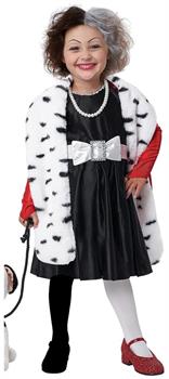 Dalmatian Diva / Toddler Black/White/Red Costume