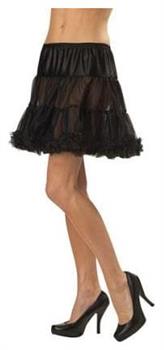 Ruffled Costume Pettiskirt Adult: Black