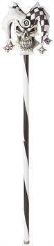 White and Black Psycho Jester Cane Costume Accessory Adult