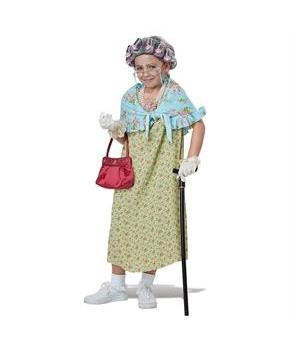 Old Lady Child Costume Kit