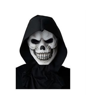 White Skull Light-Up Adult Costume Mask