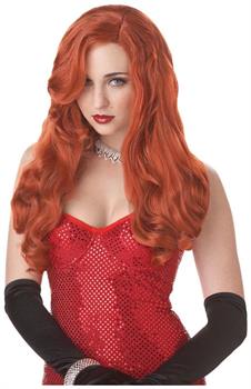 Silver Screen Sensation Red Auburn Costume Wig Adult