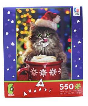 Cocoa Kitty 550 Piece Christmas Jigsaw Puzzle