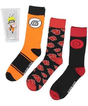 Naruto Pint Glass and Sock Bundle