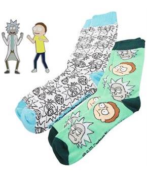 Rick and Morty Enamel Pin and Sock Bundle