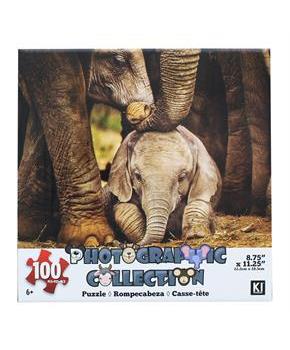 Elephant 100 Piece 100 Piece Photographic Collection Jigsaw Puzzle