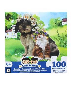 Dog and Cat 100 Piece Juvenile Collection Jigsaw Puzzle