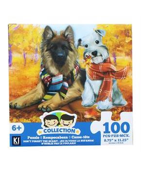 Dogs In Scarves 100 Piece Juvenile Collection Jigsaw Puzzle