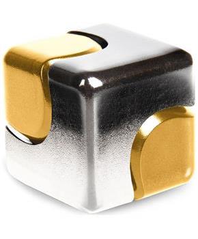 Bopster Fidget Spinner Cube | Silver & Gold
