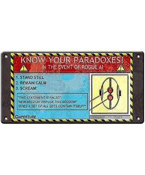 Portal Paradox Tin Wall Sign
