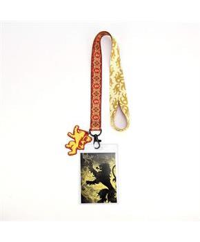 Game of Thrones House Lannister Lanyard w/ PVC Charm