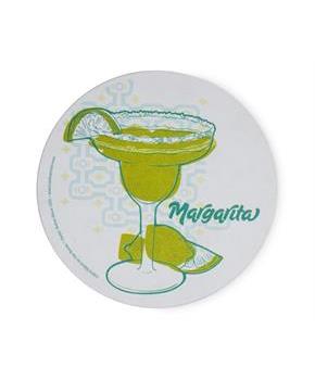 Single Retro Cork Drink Coaster - Margarita