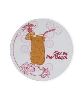 Single Retro Cork Drink Coaster - Sex On The Beach