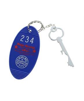 Retro Motel Key Fob - Major Woody's Blue