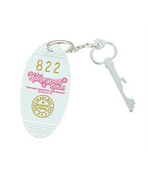 Retro Motel Key Fob - Honeypot Hotel White