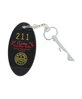 Retro Motel Key Fob - Acme Exec Suites Black