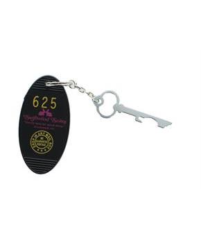 Retro Motel KeyFob - Swiftwood Suites Black