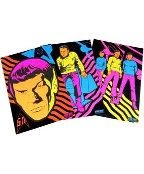 Star Trek TOS Black Light Posters, Set of 3