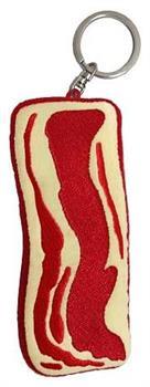 Bacon Plush Keychain With Sizzling Sound