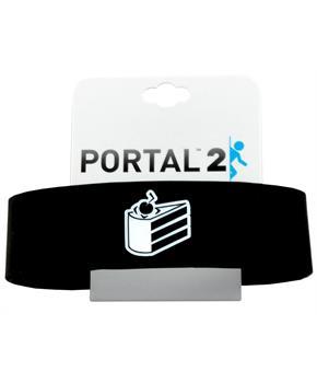 Portal Cake Is A Lie Black Silicone Bracelet