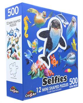 Ocean Selfies Collection of 12 Mini Shaped Puzzles | 500 Pieces Total